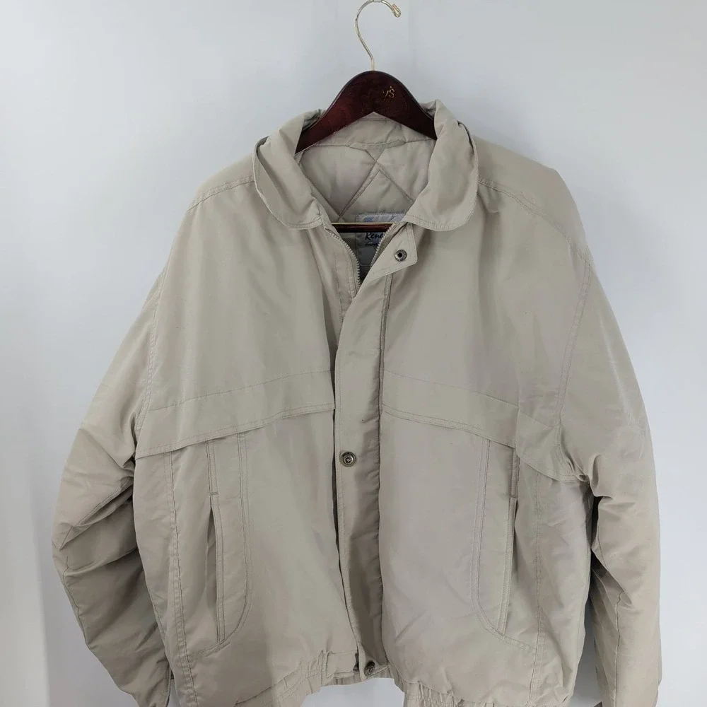 Vintage Renegade Outerwear & Sportswear Full‎ Zip Bomber Jacket Beige Size 2XL